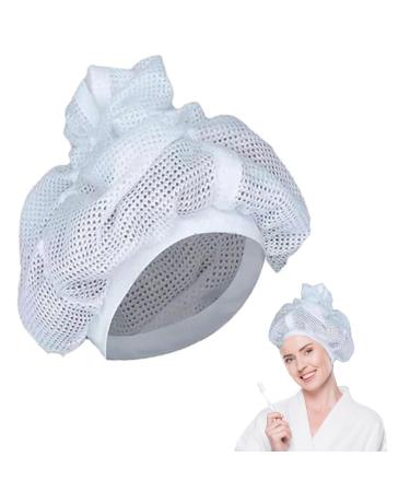 Ykhsuaou mesh-plop cap for drying curly hair with a cord strain mesh plop cap for drying curly hair with cord strain mesh plop cap for drying curly hair.Mesh plop cap