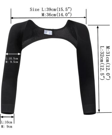 Gudessly Women's Slimming Arm Shapers - Back Shoulder Support & Posture Corrector for Humpback (Medium Black) - International Shipping Available - Buy Online on GoSupps.com