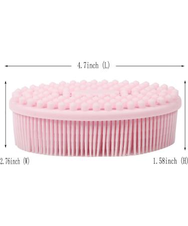 Multifunctional Silicone Body Scrubber Loofah - Soft, Skin-Friendly, Easy to Clean - Scalp Massage Tool - Durable & Hygienic - Ideal for People and Pets - Pink (1 Count) - Buy Online on GoSupps.com