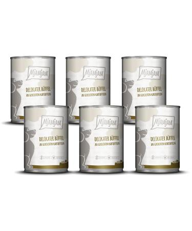 MjAMjAM - Premium wet dog food - delicate buffalo with baked potatoes 6 pack (6 x 400g) grain free with extra meat