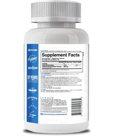 Evogen KSM-66 Ashwagandha 600mg | 60 Capules | Stress Relief Sleep Aid & Focus Support | Premium Ashwagandha Capsules - Buy Online on GoSupps.com