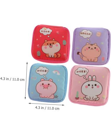 Period 4pcs Aunt's Towel Storage Bag for Teen Girls | Canvas Makeup Travel Organizer Zip Lock Bags - Buy Online on GoSupps.com