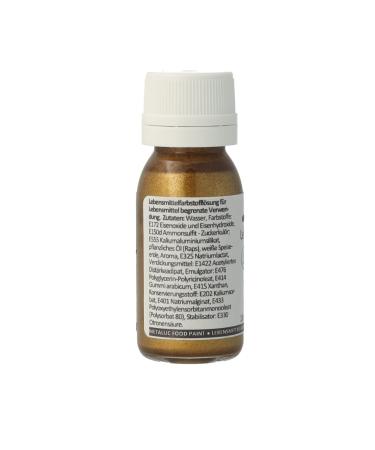 BakeryTeam Vegan Metallic Food Coloring | Honey Gold 18ml - Elegant Shine for Baking - Buy Online on GoSupps.com