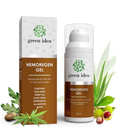 Green idea hemore rets gel - hemorrhoid ointment - with horse chestnuts oaks hemp oil aloe vera panthenol - herbal first aid - anal itching & anal fissures - reduced burning and pain - 50 ml 1 - Buy Online on GoSupps.com