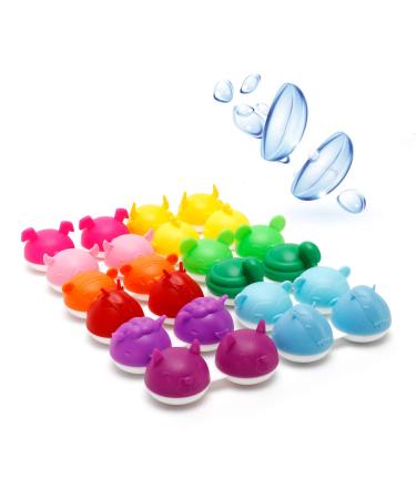 Cyrank contact lens container contact container cute 12-pack contact lens container colorful container container storage set portable contact lens care container