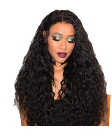 Saupa Curly Human Hair Lace Front Wig | Water Wave Brazilian Real Hair Wig for Black Women | Adjustable & Baby Hair Included - Buy Online on GoSupps.com