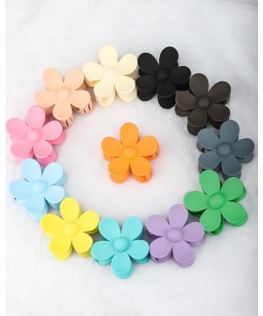 Gmdrounz Flower Claw Hair Clips - 12 Pc Large Matte Jaw Clips for Thick Hair - Non-Slip Strong Hold Barrettes for Women & Girls - Trendy & Cute Accessories - Buy Online on GoSupps.com