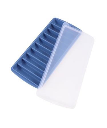 GRIRIW Square Ice Cube Tray 1pc Lid Shaped Household Kitchen Cube Bar Shop DIY Design Dessert Supply Tray Making Ice Home Mold 24.5X11.5CM Blue