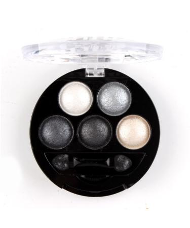 Mallofusa 5 Colors Eye Shadow Powder Metallic Shimmer Eyeshadow Palette (Galaxy Silver) 4.7oz