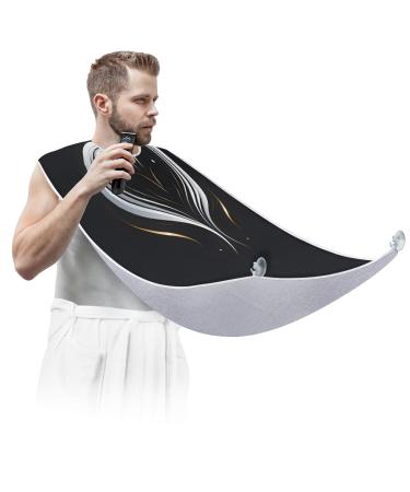 Beard Bib Apron Love Hearts Beard Hair Catcher for Men Shaving Fathers Day Anniversary Christmas Gifts for Dad Husband Beard Bib with 2 Suction Cups