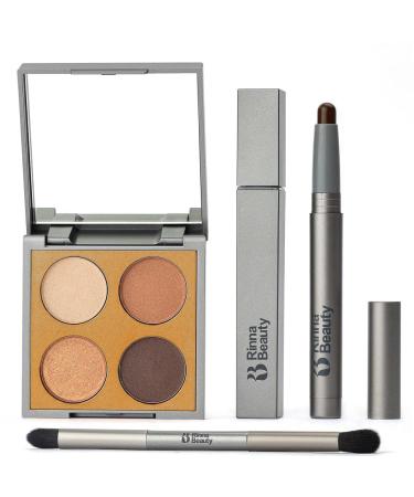 Rinna Beauty Better Naked Iconic Eye Kit with Vegan Luxe Latte Mocha Brown Eye Crayon  Lash Out Jet Black Mascara  Eye Shadow Quad  Matte Chocolate  Coral Metallic  Light Mocha  Matte Nude - 1 each - Buy Online on GoSupps.com