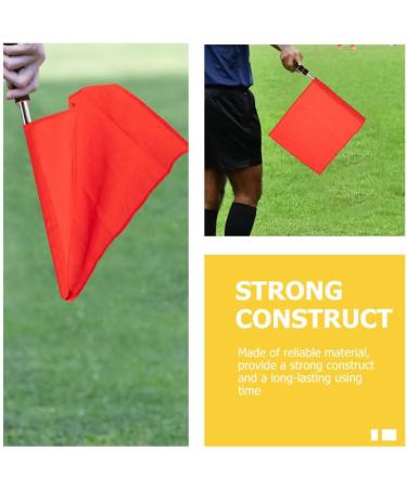 3pcs Stainless Steel Referee Flags Set for Soccer, Volleyball, Football - Red, Green, Yellow | Sports Training & Safety Commander Hand Flags - Buy Online on GoSupps.com