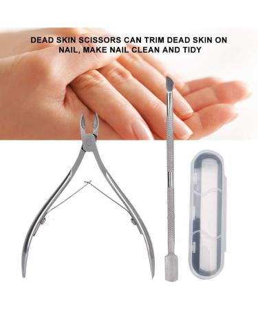 Dead Skin Scissors Nail File Steel Pusher - Trim Dead Skin Polish Nails - Manicure Set for Clean & Healthy Nails - Durable & Eco-Friendly - Buy Online on GoSupps.com