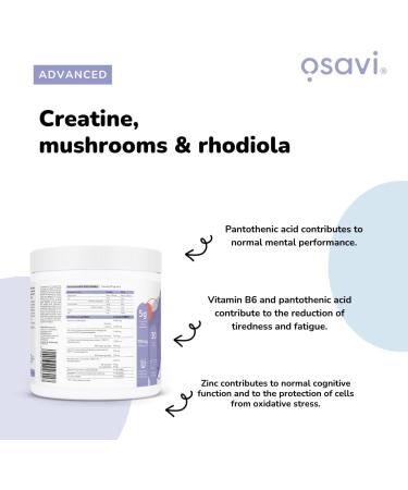  OSAVI Osavi Creatine Mushrooms & Rhodiola Cherry & Strawberry - 300g - Buy Online on GoSupps.com