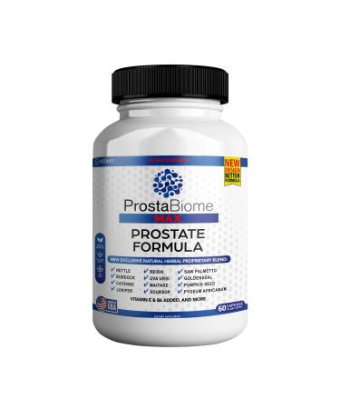 ProstaBiome Max Prostate Support Formula Natural Herbal Blend with Saw Palmetto 60 Capsules 30-Day Supply (1)