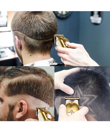 Professional LCD Hair Clippers for Men - Gold Electric Trimmer for Barber Shop & Hair Cutting Tool - Buy Online on GoSupps.com