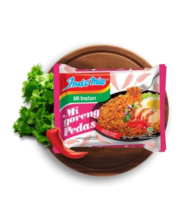 Indomie Mi Goreng Halal Certified Hot & Spicy Stir Fry Noodles 2.82 oz (Pack of 30) - Buy Online on GoSupps.com