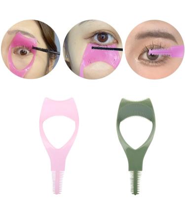 XKWIFO 2 PCS 3-in-1 Eyelash Tool Set Mascara Shield Applicator Guard Perfectly Apply Mascara with No Mess