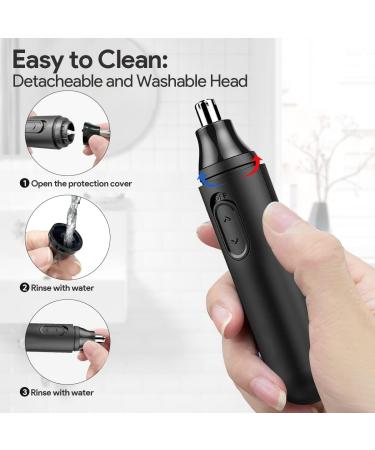 Ear and Nose Hair Trimmer Clipper - Electric Painless Nose Hair Trimmer for Men and Women Battery-Operated Trimmer with IPX7 Waterproof Dual Edge Blades for Easy Cleansing Black Small - Buy Online on GoSupps.com