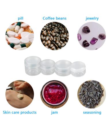 Liujzzi 20-Piece Travel Cosmetic Container Set | Glass Pots with Clear Lids for Creams Samples & Makeup Storage (5g 10g 15g 20g) - Buy Online on GoSupps.com