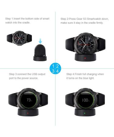 Samsung Gear S3 Watch Charger  Gear S4 Gear S3 Gear S2 Wireless Qi Charging Cradle Dock for Samsung Gear S3 Classic/Frontier Smartwatch - Buy Online on GoSupps.com