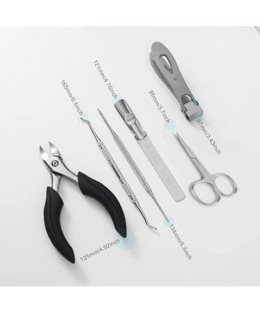BEZOX Nail Clippers Set for Thick Nails - 6 Pcs Fingernail and Toenail Clippers for Adults, Men, and Women in Green - Buy Online on GoSupps.com