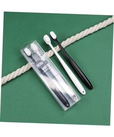 Partykindom Ultrafeine Soft Toothbrush - Set of 6 | Ultra Soft Simple Design Small Head for Gentle Dental Care | Ideal for Toothpaste Lovers - Black & White - Buy Online on GoSupps.com