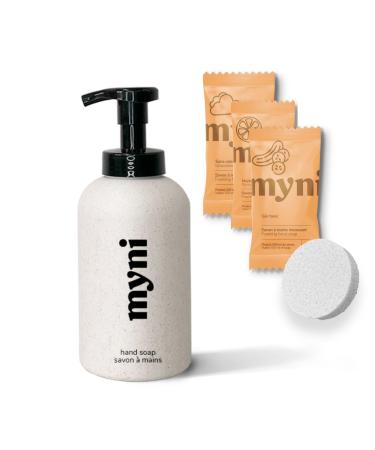 Myni - Natural-sourced Foaming Hand Soap Kit - Hydrating Soap - Funky Mojito Gin Tonic & Fragrance-free - 1 Foaming Hand Soap Bottle & 3 Refills - Eco-Friendly Formula - Vegan - 3x500ml