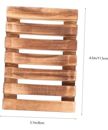 Amosfun 6 Pcs Wooden Soap Dish Coaster Holder Sink Sponge Holders Wooden Stand Toilet Soap Shower Soap Dish Wood Soap Case Shower Rod Holders Sponge Soap Sponge Sink Holder Hollow Soap Box - Buy Online on GoSupps.com