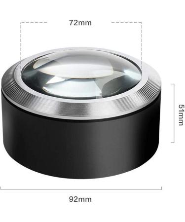 5 Times Cylinder 3 LED Lights K9 Optical Glass Lens Reading Magnifying Glass Desktop Crafts Wenzhen Mirror - Buy Online on GoSupps.com