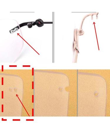 Replacement Temple Arm Frame for Eyeglasses - Rhinestone Eyeglass Repair Parts 1 Pair for Frameless Glasses - Buy Online on GoSupps.com