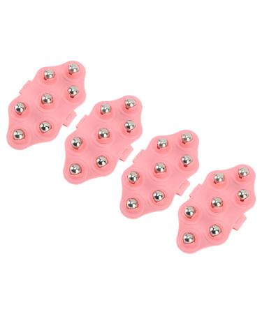 TBET Massage hand shoes with seven balls 4 pieces palm-shaped massage shoe manual glove massage device with 7 magnetic roller balls for body massage
