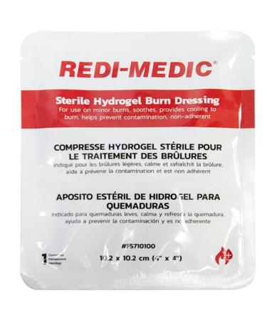 4 x 4" Sterile HydroGel Burn Pads for Minor Burns (2 Pads).
