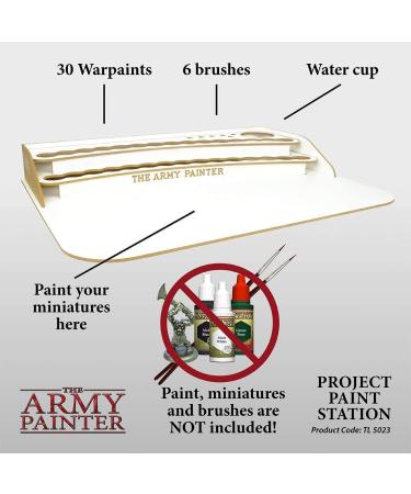 The Army Painter Model Paint Stand & Brush Holder - Dropper Bottle Paint Rack & Organizer for Acrylic Painting - Holds 30 Warpaints, 7 Paintbrushes, and Water Cup - Buy Online on GoSupps.com
