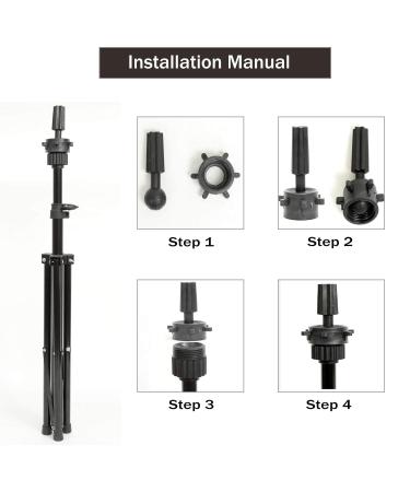 Adjustable Wig Stand Tripod for Styling and Training with Carry Bag - Black - Buy Online on GoSupps.com