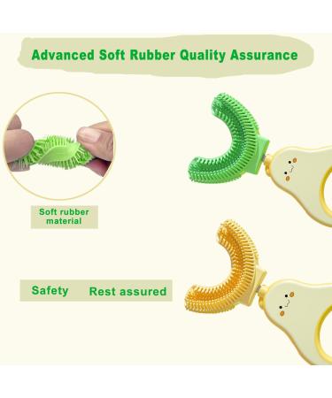 KAOXIYU Toddler U-Shaped Kids Toothbrush Set | 2 Brush Heads | Manual Whole Mouth Toothbrush for Kids 2-6 Years | 360 Degrees U-Shape Extra Soft Toothbrush - Buy Online on GoSupps.com