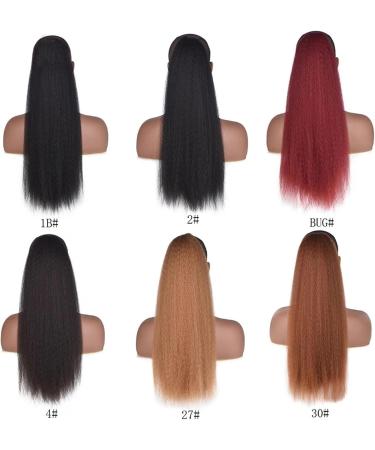 Ponytail Extensions 22 Inch Long Afro Yaki Straight Ponytail Extension for Black Women Natural Kinky Srtaight Drawstring Ponytail Clip In Synthetic Ponytail Hair Pieces for Women(Color:1BT51P) 22inches 1BT51P - Buy Online on GoSupps.com