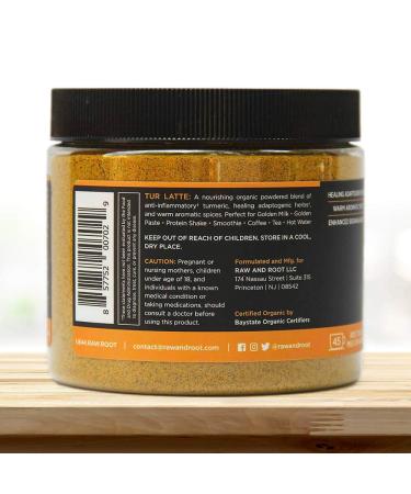 Tur Latte - USDA Organic Golden Milk Powder with Ceylon Cinnamon - 45 Servings 6.34 Oz - Anti-Inflammatory Superfood Mix - Vegan Keto Gluten-Free Unsweetened - Buy Online on GoSupps.com