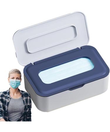 Buy Qiyifang Blue Wet Wiper Holder - Dustproof Damp Cloth Container with Lid for Dormitory Washroom Dressing Table & Desk - Stylish Handkerchief Dispenser for International Shipping - Buy Online on GoSupps.com