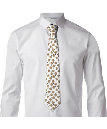 LamaMe Cookies Food Chocolate Chip Biscuits Anti-Floating Buckle Design Tie For Daily Work Wedding Banquet Dress With Holiday Birthday Gift - Buy Online on GoSupps.com