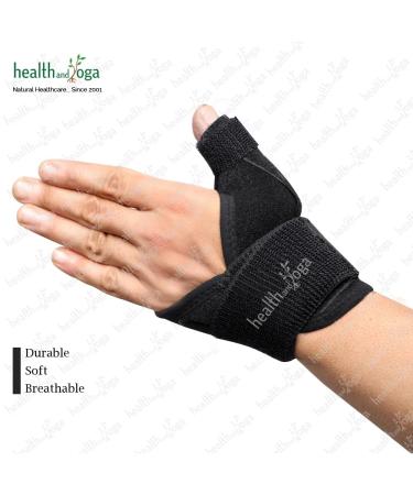 HealthAndYoga GuardNHeal Thumb Spica Support Splint - Universal Size for Right & Left Hand - Effective Thumb & Metacarpal Immobilizer with Double Strapping - Buy Online on GoSupps.com