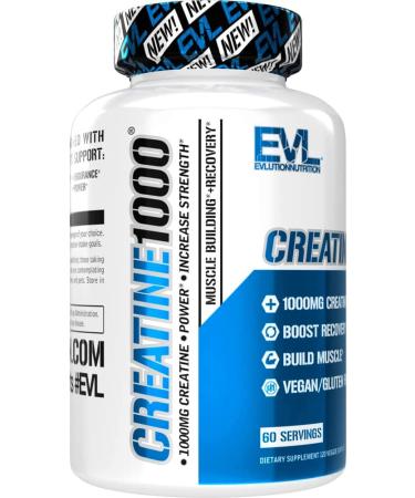 EVLution Nutrition Creatine1000 - 1000 mg, 120 Veggie Capsules for Enhanced Performance - Buy Online on GoSupps.com