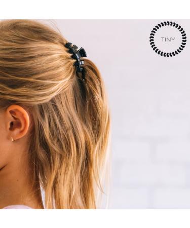TELETIES Tiny Hair Clip - Strong Grip Bendable Teeth - Ideal for Thin Hair Kids Half-up Hairstyles - Tortoise - Buy Online on GoSupps.com