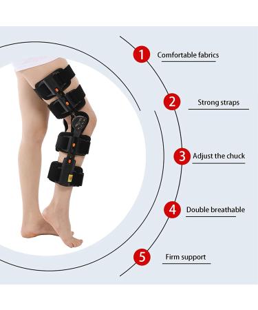 Adjustable Hinged Knee Brace - ROM Immobilizer Support for Post-Surgery Recovery | Orthopedic Patella Brace for Left Leg - Buy Online on GoSupps.com
