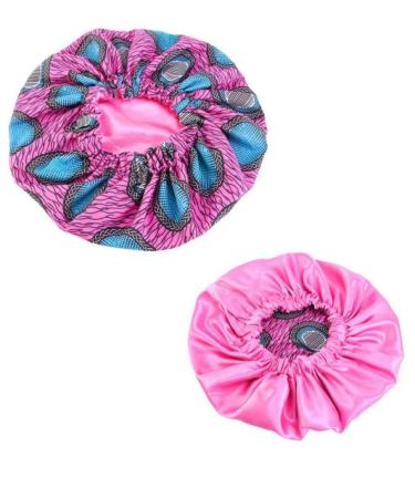 Hair Bonnets for Black Women Curly Kinky Hair Locs and Braids Double Layer Stretch Satin Protective Sleep Cap (Color M nage(BOLANLE))