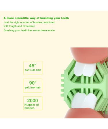 KAOXIYU Toddler U-Shaped Kids Toothbrush Set | 2 Brush Heads | Manual Whole Mouth Toothbrush for Kids 2-6 Years | 360 Degrees U-Shape Extra Soft Toothbrush - Buy Online on GoSupps.com