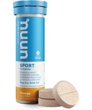 Nuun Sport Orange Electrolyte Drink Tablets - 6 Tubes of 10 - Hydration Boost for Active Lifestyles - Buy Online on GoSupps.com