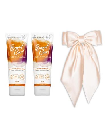 Les Secrets de Loly Boost Curl Gel e coiffante Hydratation & d finition des boucles Cheveux ondul s boucl s et fris s 97% d'origine naturelle 250 ml Lot de 2 Boost Curl x2