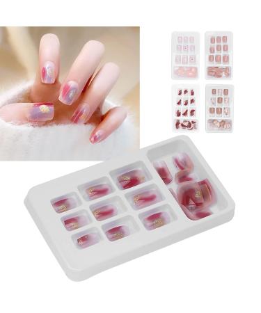 Shop Art Nails: 24-Piece Angular Short Press-On Nails | Full Cover Glue-On Fake Nails for Women & Girls - Buy Online on GoSupps.com