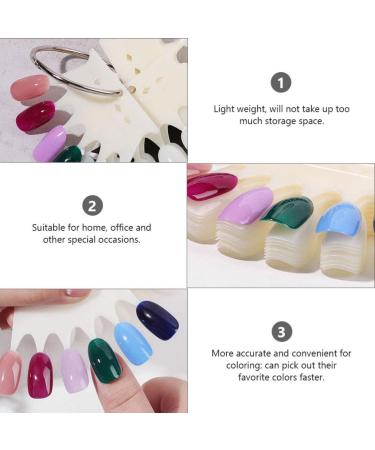 2Pcs Crown-Shaped Nail Sticks for Nail Art Practice - Nail Polish Display Boards with Metal Screw Split Ring - Buy Online on GoSupps.com